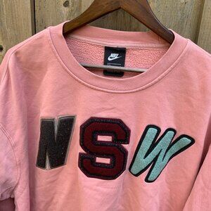 Nike Embroidered Sweater Large Salmon